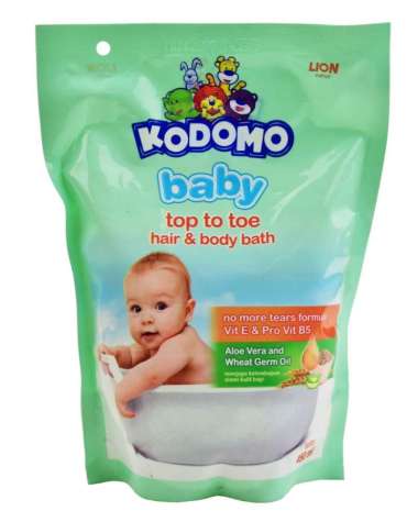Kodomo baby sabun mandi dan shampoo anti bacterial refill 450 ml