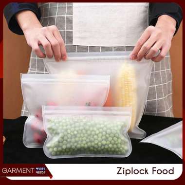 Plastik Kulkas Penyimpanan Ziplock Tempat Ikan Buah Sayur Kedap Udara Pouch Bag Makanan KECIL
