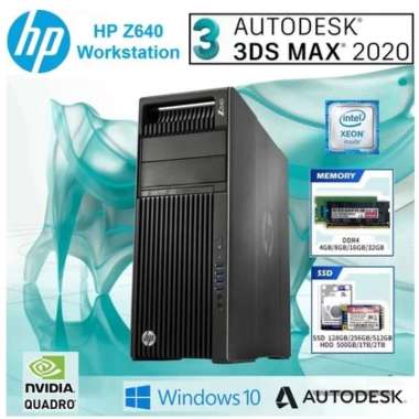 High end PC Server Workstation Hp Z640 Xeon E5 2620 V3 12CPU Core-VGA 4GB 64GB SSD 1TB NVIDIA GT610 