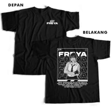 Kaos TSHIRT Baju My Oshi Freya MEMBER JKT 48 polos Viral Streetwear L Hitam