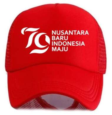 Topi Trucker Jaring Hat Distro NUSANTARA BARU 79 TAHUN indonesia MAJU 17 AGUSTUS hari merdeka DIRGAH