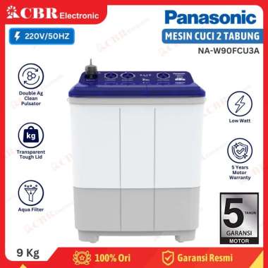 Mesin Cuci PANASONIC 2 Tabung 9 Kg NA-W90FCU3A