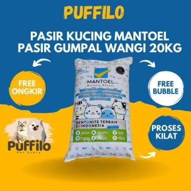 Pasir Kucing Mantoel Pasir Gumpal Wangi 25L