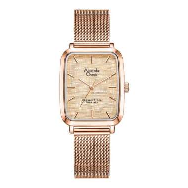 Jam Tangan Pria Alexandre Christie Classic Steel AC 8699 MH BRGRG Men Sapphire Rose Gold Dial Rose G