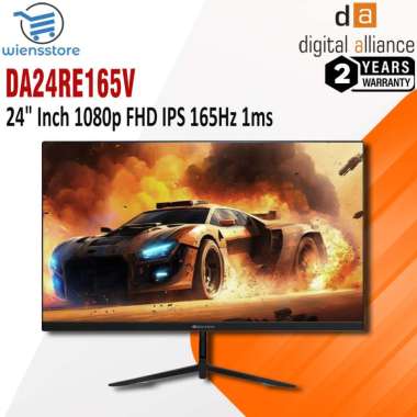 Monitor LED Digital Alliance 24" Inch 1080p FHD IPS 165Hz 1ms Adaptive Sync HDMI VGA 99% RGB DA24-RE