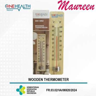 Thermometer Ruang Kayu ONEHEALTH Alat Pengukur Suhu Ruangan Termometer