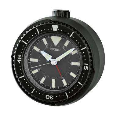 Seiko Bedside Alarm Clock QHE207K Fidget Spinner 9.7cm Black Dial