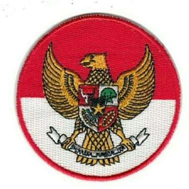 Patch Emblem Badge Bet Logo Atribut Bordir Embroider Komputer Burung Garuda Pancasila Indonesia Mera