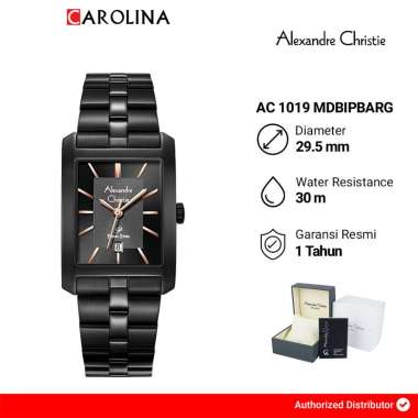 Jam Tangan Pria Alexandre Christie Primo Steel AC 1019 MDBIPBARG Black Dial Black Stainless Steel St