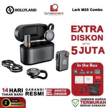 Hollyland LARK M2S Combo / Mini Combo / USB Type-C Mic Dual Wireless Microphone for Cameras & Smartp