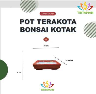 pot terakota bonsai kotak / pot gerabah bonsai kotak / pot bonsai tanah liat kotak [khusus kurir ins