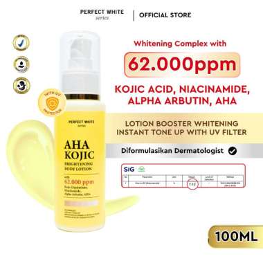 PERFECT WHITE [100ml] AHA Kojic Brightening Body Lotion | Hand Lotion with Instant Tone Up with Koji