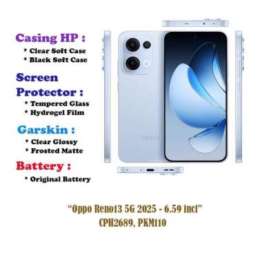Oppo Reno13 5G 2025 - 6.59 inci- Case - Screen Protector - Dll Garskin Clear