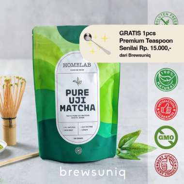 Brewsuniq X Homelab Drink Powder Matcha / Taro / Sakura / Hojicha / Chocolate / Minuman Serbuk Hojic