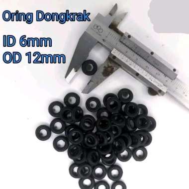( 2Biji ) Oring Seal Dongkrak ID 6mm X OD 12mm Oring Seal Pompa Dongkrak