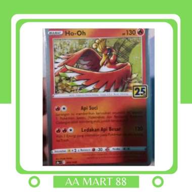 Kartu Pokemon TCG Indonesia Hooh 25th Anniversary