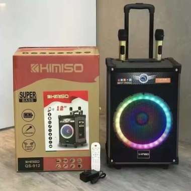 BATAM - KIMISO QS912 QS 912 portable speaker aktif troli 12 inch 2 mic