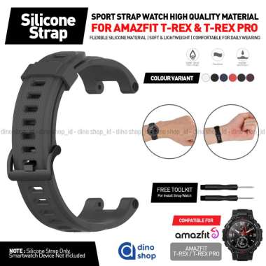 Silicone Rubber Strap for Amazfit T-REX Tali Smartwatch T REX PRO GREY