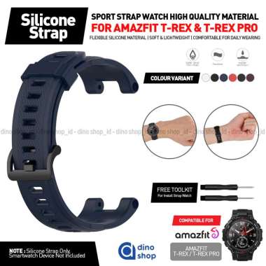 Silicone Rubber Strap for Amazfit T-REX Tali Smartwatch T REX PRO BLUE