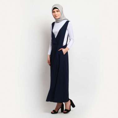 Flamoush Verlin Navy Overall Wanita Skirt Wanita Maxi L