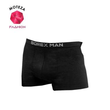 Sorex CD Celana Dalam Pria Laki - M 3817 ; 3819 - Sport Seamless Boxer | BISA PILIH WARNA 3817 HITAM