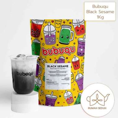 1kg Bubuqu Black Sesame Powder Drink - Minuman Bubuk Wijen Hitam