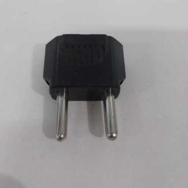 Steker gepeng ke bulat colokan listrik adaptor sambungan charger cok sambung 125v/15a cabang 2 bulat