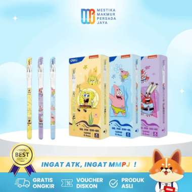 Deli Pulpen Gel 0.5mm EG91 Karakter Spongebob EG91 Patrick