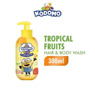 Kodomo Kids 2 in 1 Hair & Bodywash Tropical Fruits 300 ml