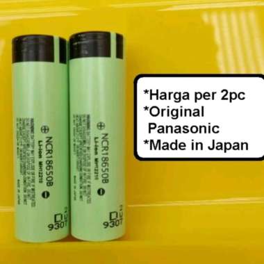 Baterai Panasonic 18650 Baterai Laptop NCR 18650B 2pc