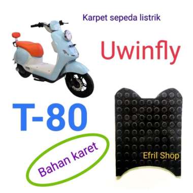 Karpet sepeda motor listrik Uwinfly T80 Uwinfly T 80 Bahan karet