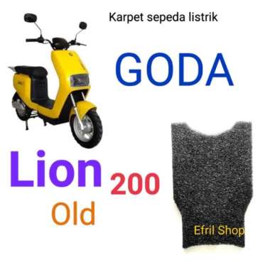 Karpet sepeda motor listrik Goda Lion 200 old Hitam