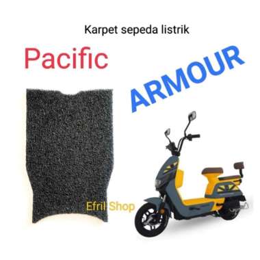 Karpet sepeda motor listrik Pacific Armour Merah