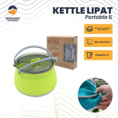 Kettle Lipat Portable Camping Kettle Silicone Outdoor Hiking Mendaki Stabilo