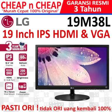 LG 19M38L IPS VGA HDMI 19M38A 19M38H 19M38L - Monitor LED 19 Inch