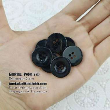 500 BIJI KANCING BAJU VVB 32/4 M&T UKURAN 2 CM Hitam