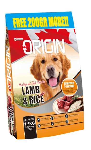 Origin Dog Food 1,6kg Lamb & Rice