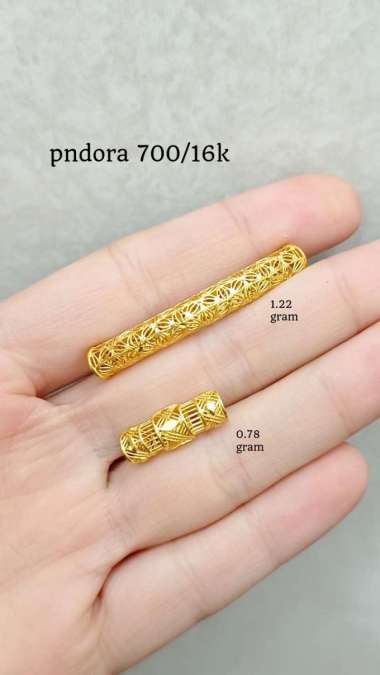 Liontin Tabung Suling Elegant Emas Asli liontin 0,78gr