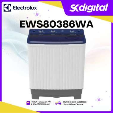 Mesin Cuci Electrolux EWS80386WA Mesin Cuci 2 Tabung 8 Kg