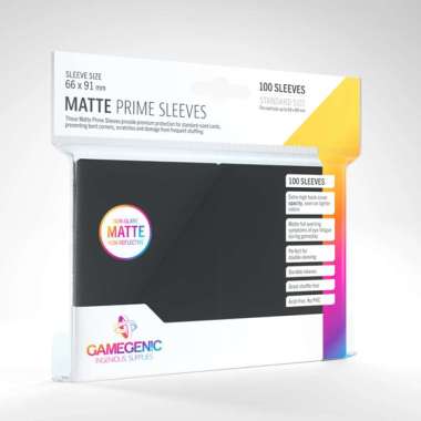 Gamegenic STD Matte Prime Sleeves 66x91 mm Black