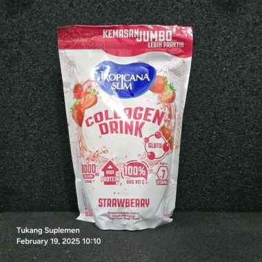 Tropicana Slim Collagen Drink Strawberry with Gluta 800gr 800 gr