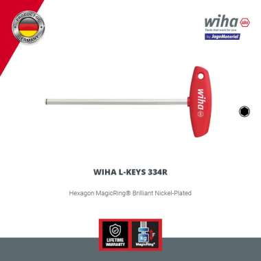 Wiha L Keys 334R with T-handle - Kunci T Hexagonal 6 X 150MM
