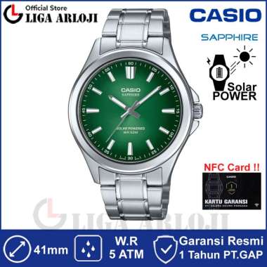 CASIO MTS-RS100D-3AVDF Jam Tangan Pria Analog Solar Sapphire MTS-RS100D-3A MTSRS100D Original