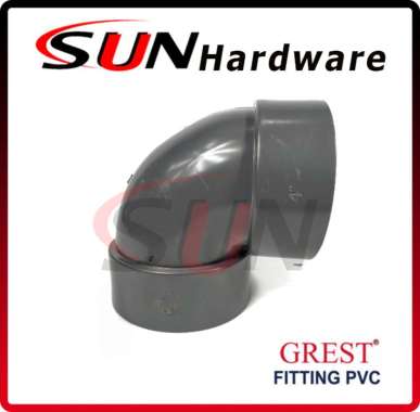 Knie Pipa Pvc 4 Inch Grest Sambungan Fitting Elbow Keni Knee L