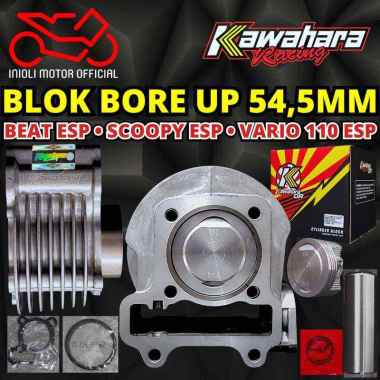 BLOK SEHER BORE UP 54.5 KAWAHARA RACING 54,5MM BEAT ESP SCOOPY ESP VARIO 110 ESP BEAT POP K44 STARTE