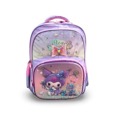 TAS POLO EAGLE 1693 RANSEL ANAK SEKOLAH TK/SD PEREMPUAN KARAKTER Kuromi Purple