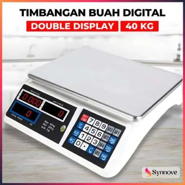 Timbangan Digital 40Kg Double Display Timbangan Buah Digital Timbangan Dapur Kue Digital Computing S
