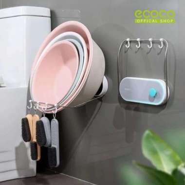 ECOCO Simple Folding Washbasin Stand - Rak gantung Besi Stand Gantung multifungsi moden minimalis St