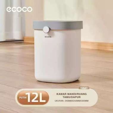 ECOCO Ground Trash Can - Tempat Sampah Rumah Tangga Model Baru Ruang Tamu Dapur Besar Toilet Kapasit