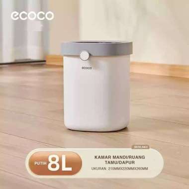 ECOCO Ground Trash Can - Tempat Sampah Rumah Tangga Model Baru Ruang Tamu Dapur Besar Toilet Kapasit